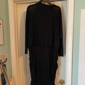Express black ruched sweater dress XL - NWT